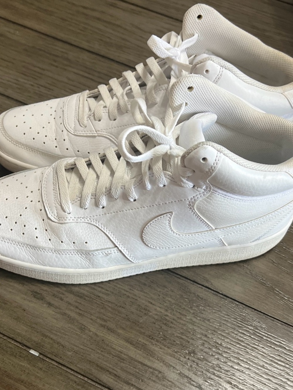 Size 13- Nike Court Vision Next Nature Mid Triple White